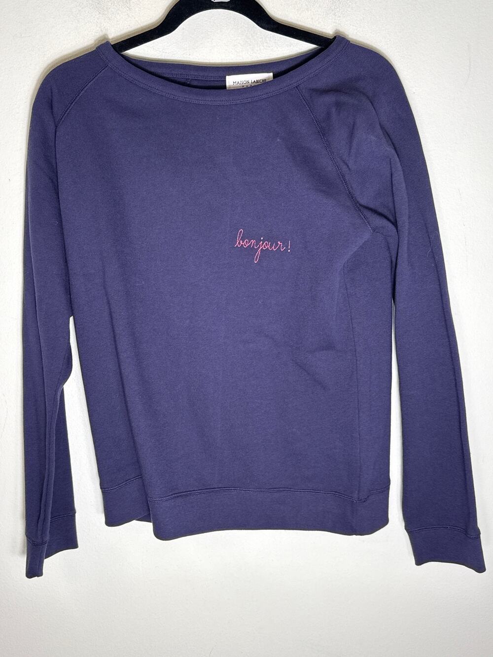 Maison Labiche Paris "bon jour" Sweatshirt Sz L